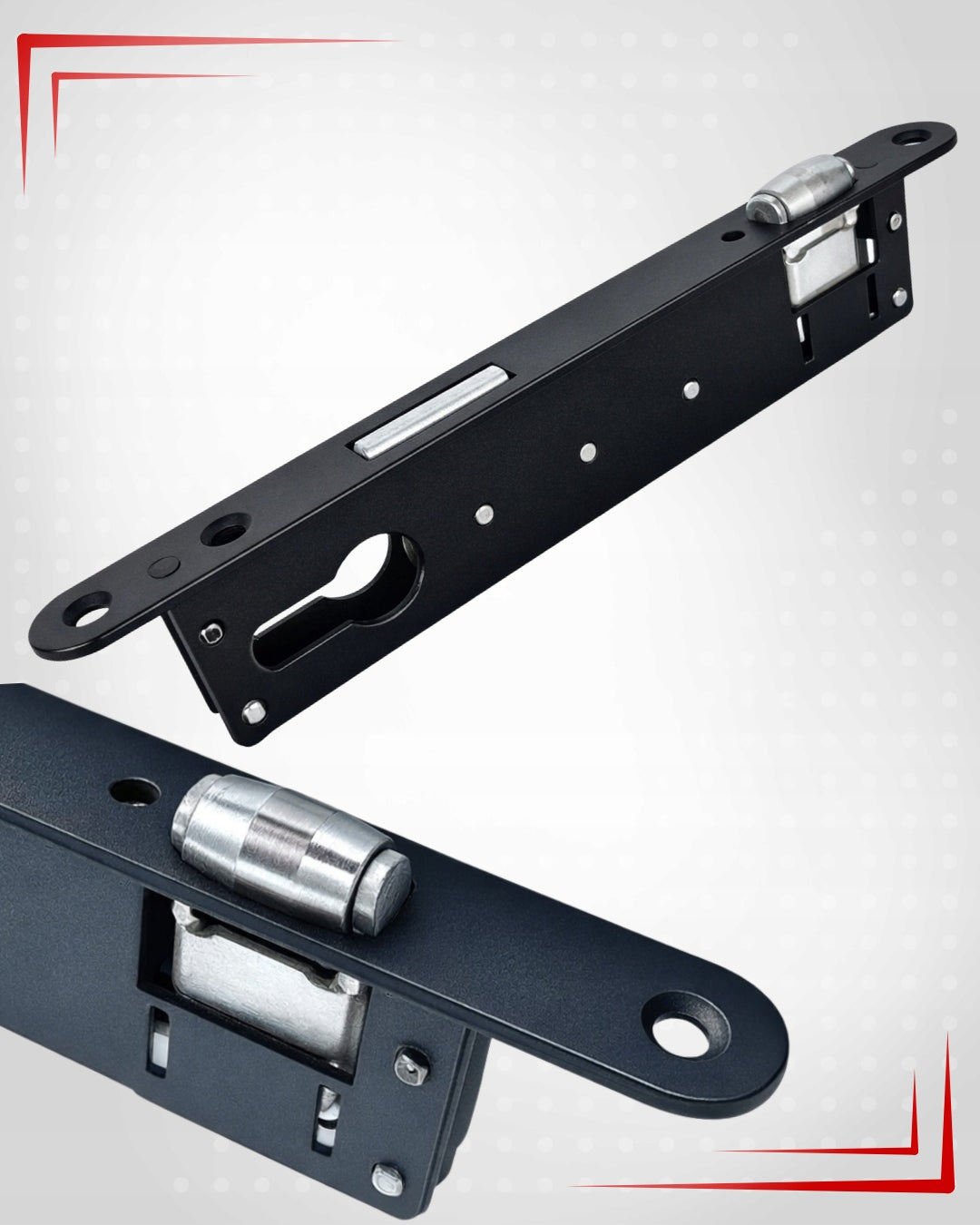 Narrow lock 90/22 roller for insert black for gate door Brand MATI