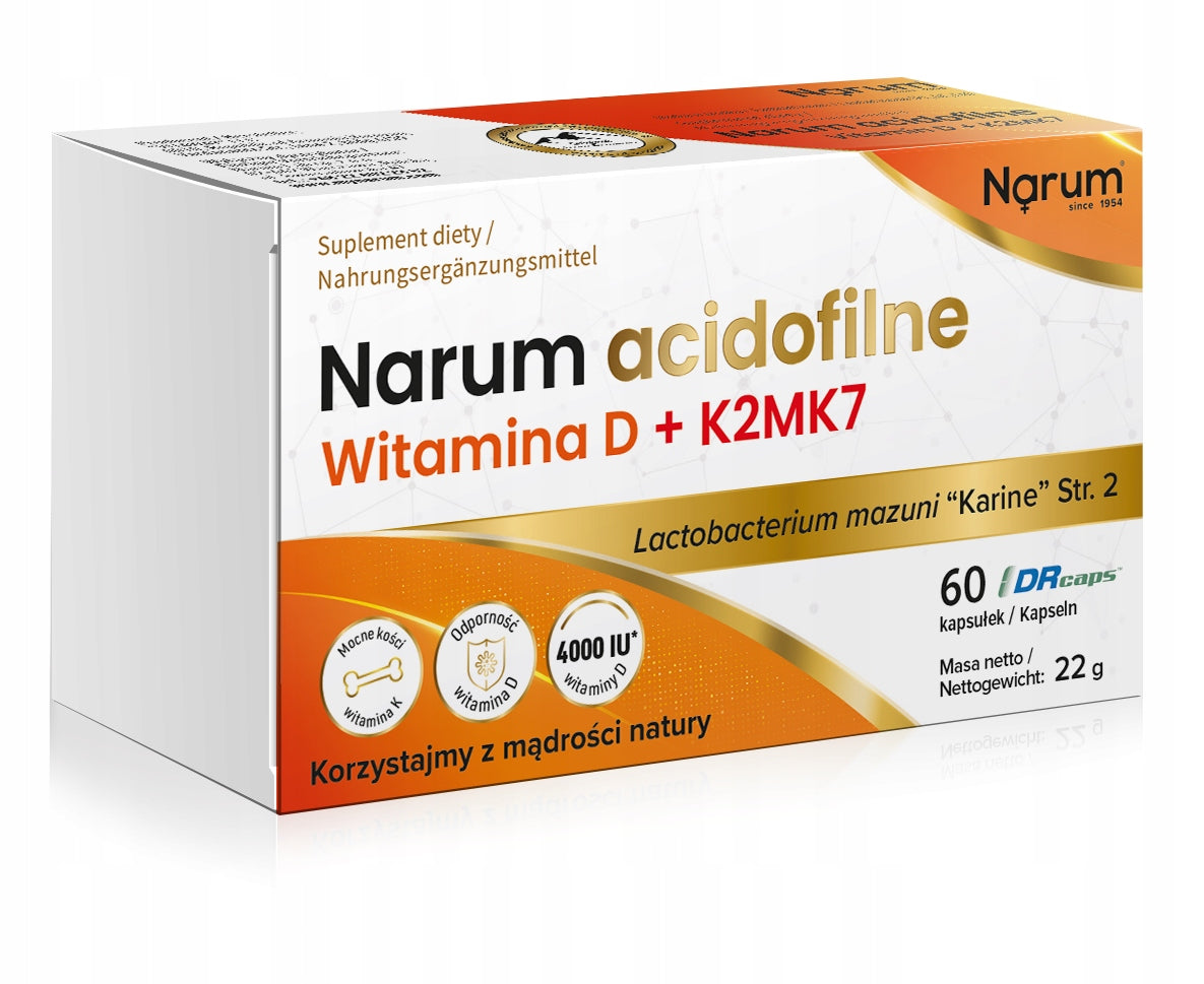Narum acidophilic Vitamin D + K2MK7 (4 000 IU vitamin D) | Probiotic | Karine