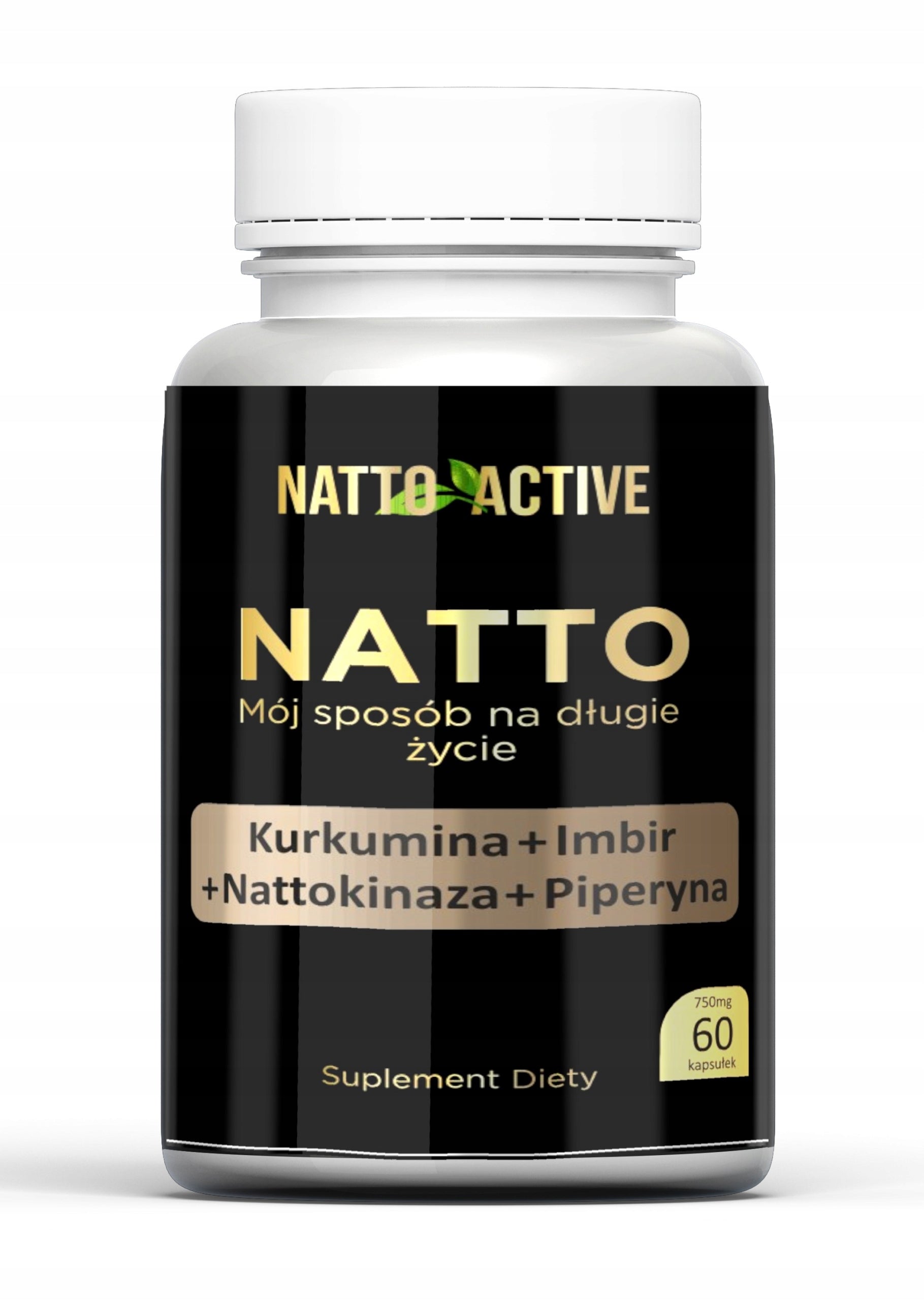 Natto Active Curcumin 400Mg Ginger 200Mg Nattokinase 100Mg 2000 FU 60 kaps