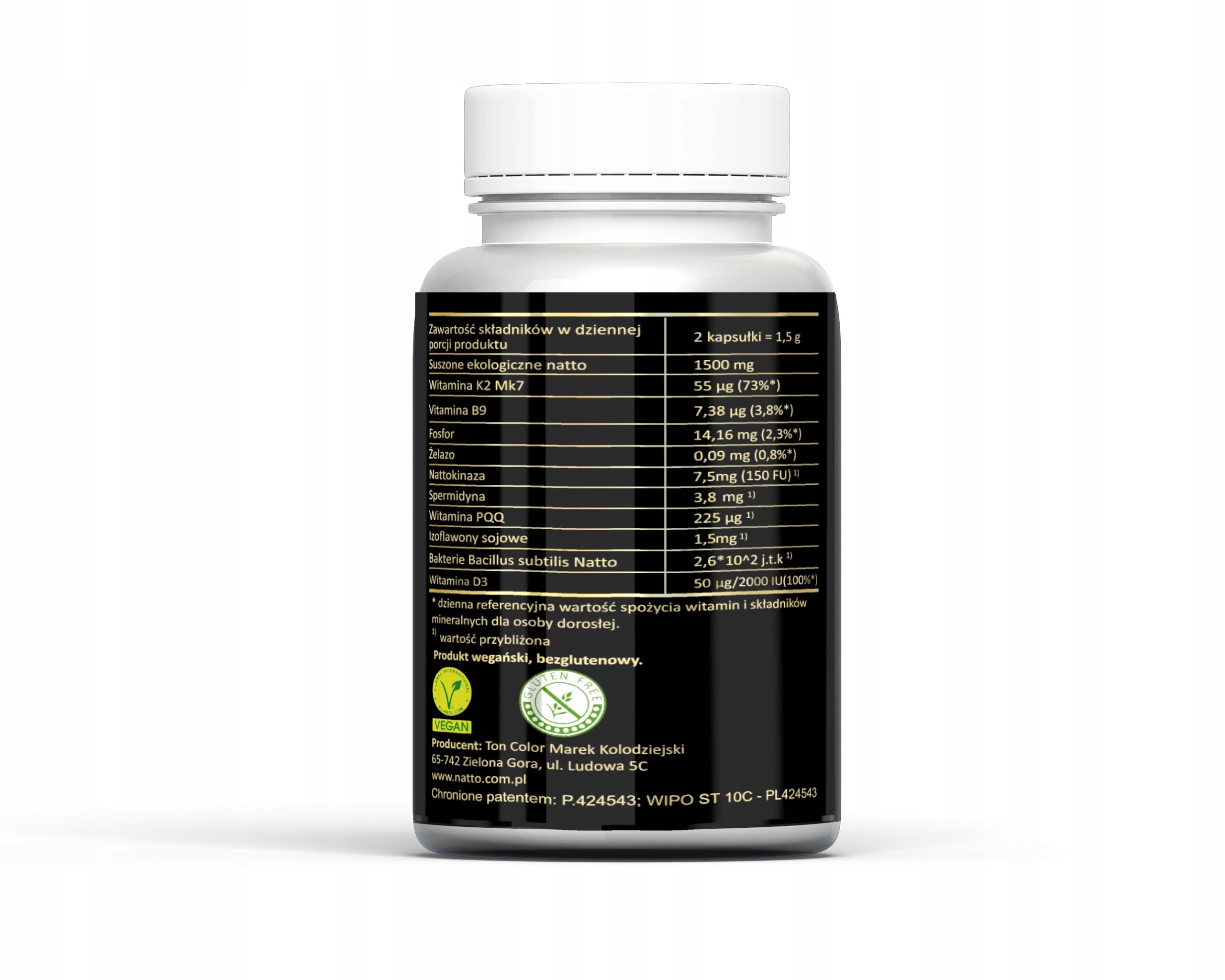 Natto Active Vitamin D3 2000 Vitamin K2 MK7 Nattokinase – 60 capsules Brand no brand