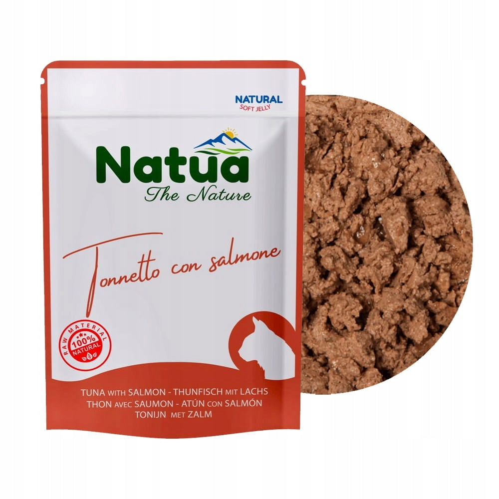 Natua Natural Wet Cat Food Tuna Salmon in Jelly Sachet 70g