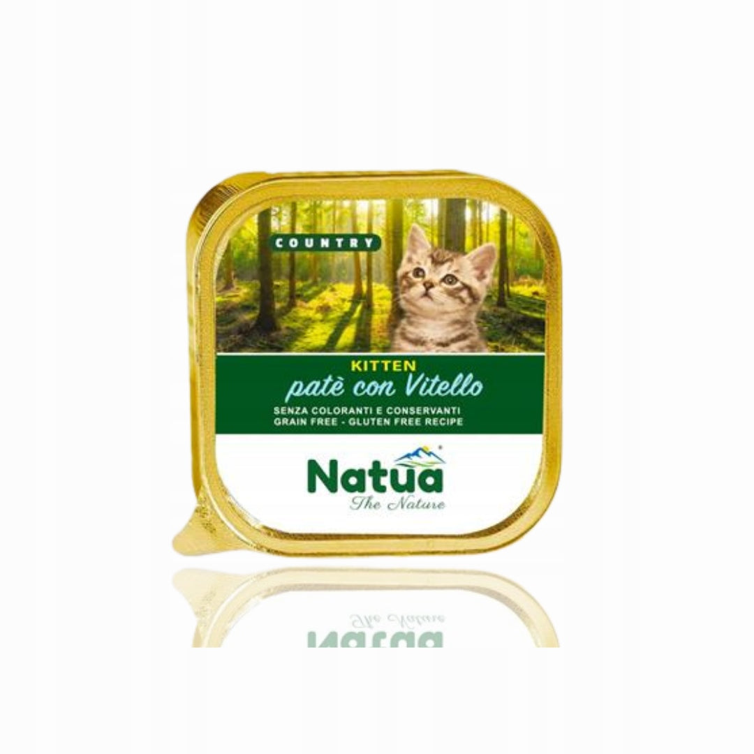 Natua tray 100g - Veal Country for kittens - natural food