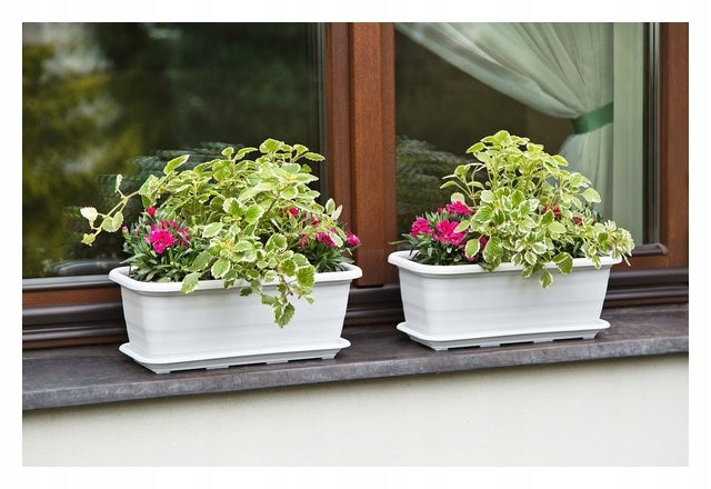 Natura balcony box 1000x187x14mm brick red Product height 14 cm