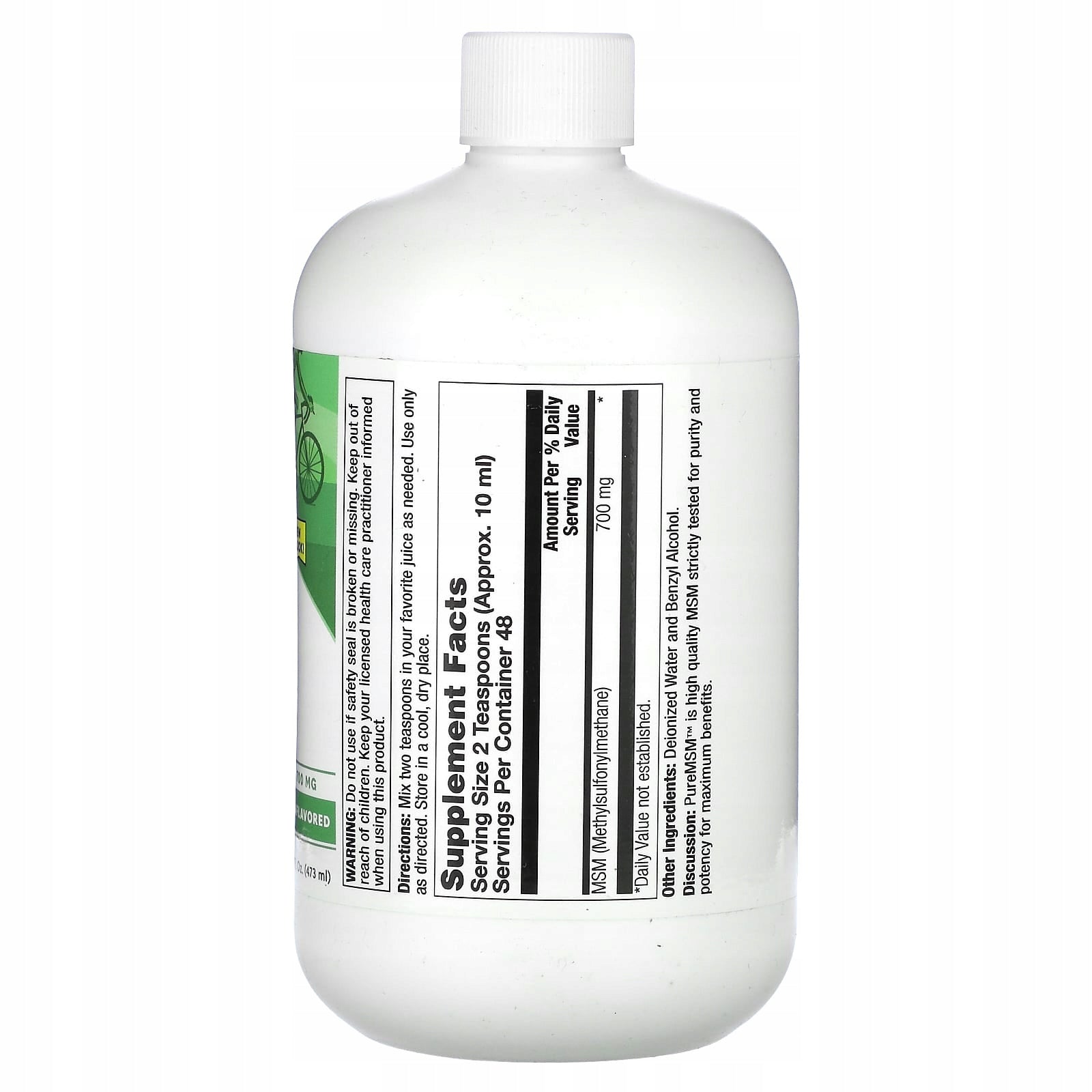 Natural Balance , Pure MSM Liquid, Unflavored, 700 mg, 16 fl oz (473 ml) Brand Natural Balance