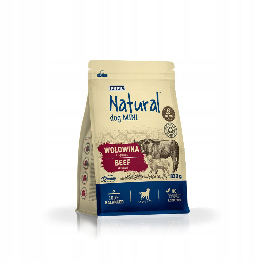 Natural Beef Dry Food 830 g