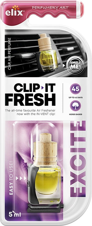 Natural Car Air Freshener with Excite Clip - Herb-Based