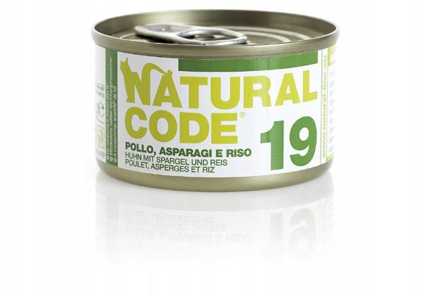 Natural Code 19 – chicken, asparagus, rice 85g