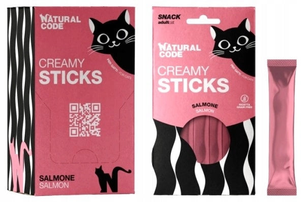 Natural Code Cat Snack Creamy Salmon 4x14g