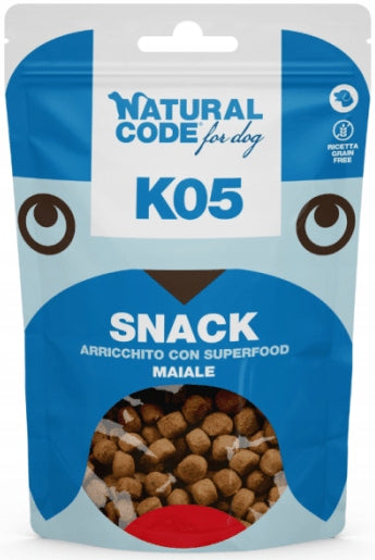 Natural Code Dog Snack K05 SUPRFOOD - PORK - 120g