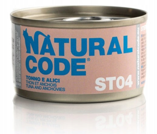 Natural Code - ST04 - TUNA AND ANCHOVIES - 85g