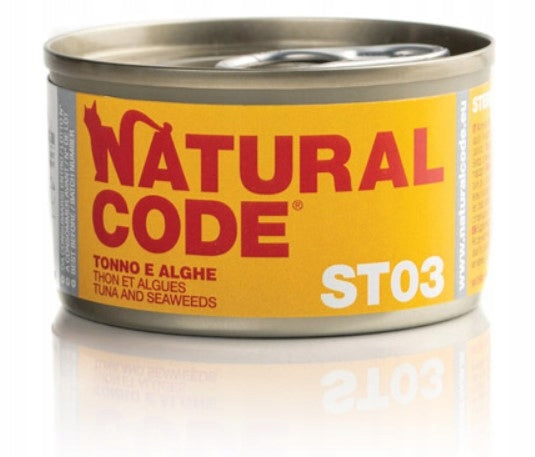 Natural Code - sterilized cats - ST03 - TUNA AND ALGAE 85g