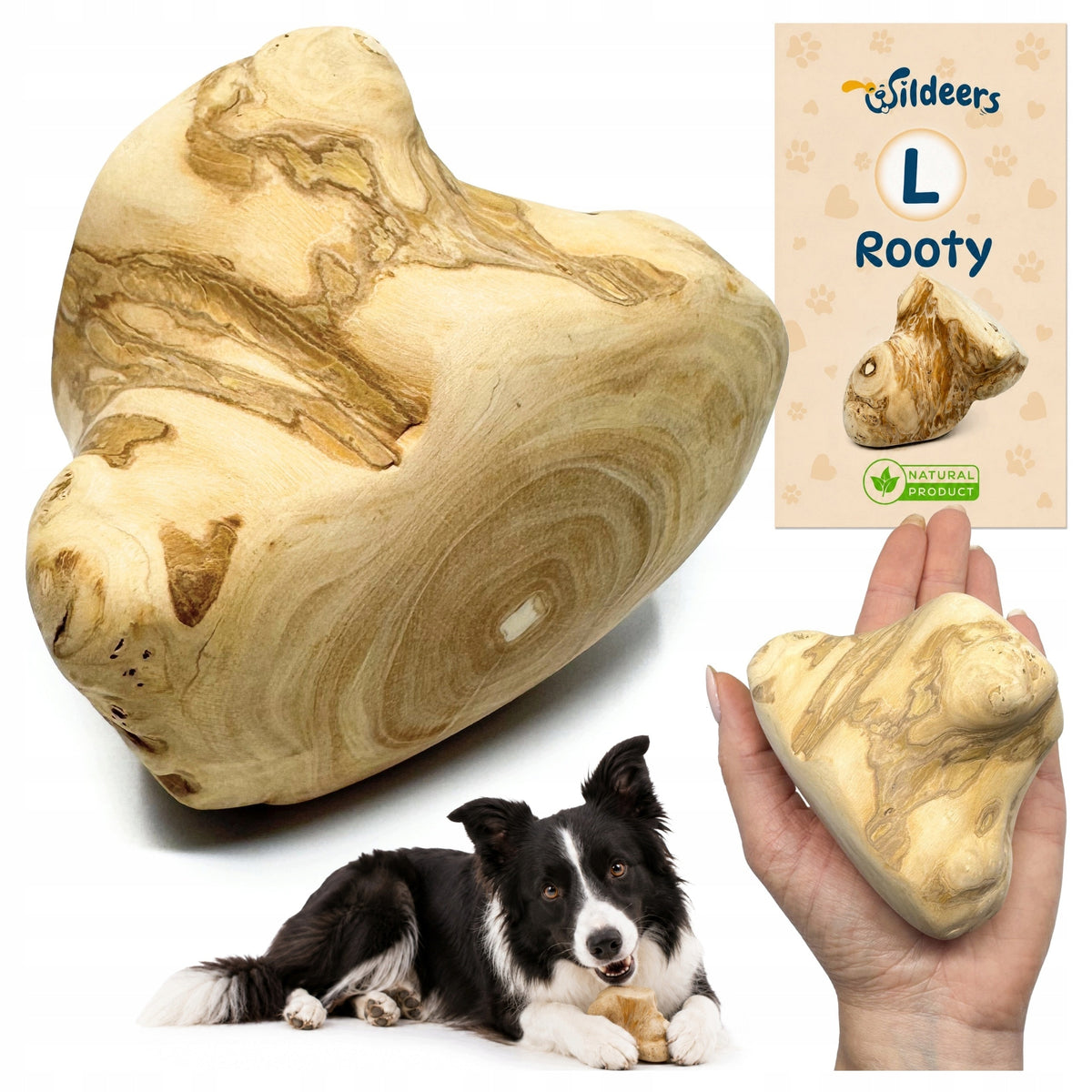 Natural Coffee Root Dog Teether Durable Coffee Stick Roz L 1x