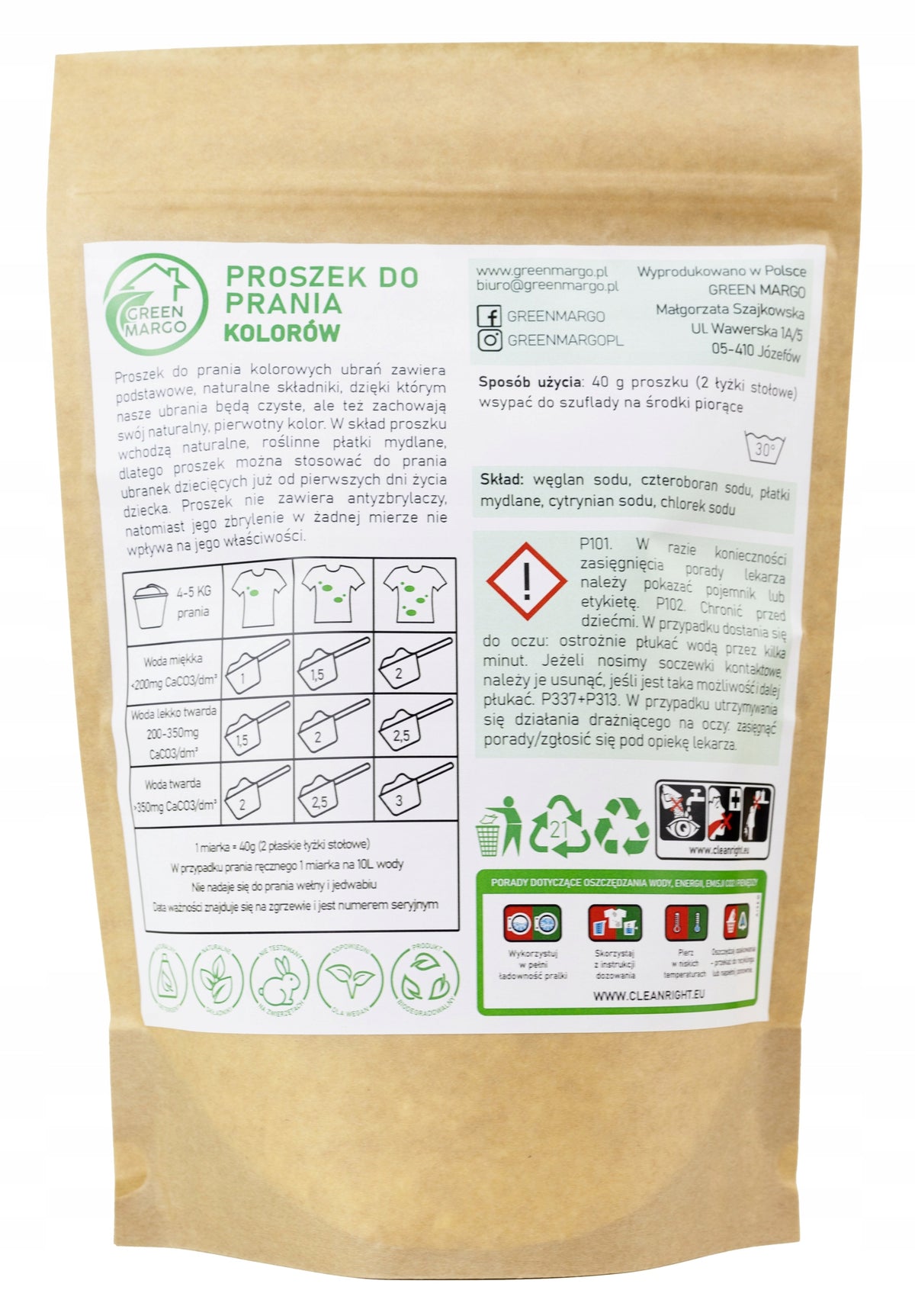 Natural Color Washing Powder EAN (GTIN) 5905359218142