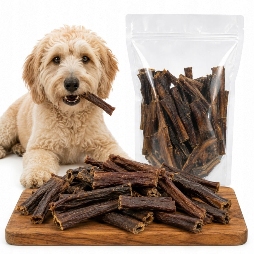 Natural Dog Teether Beef Oesophagus 500g Single Component Chewable