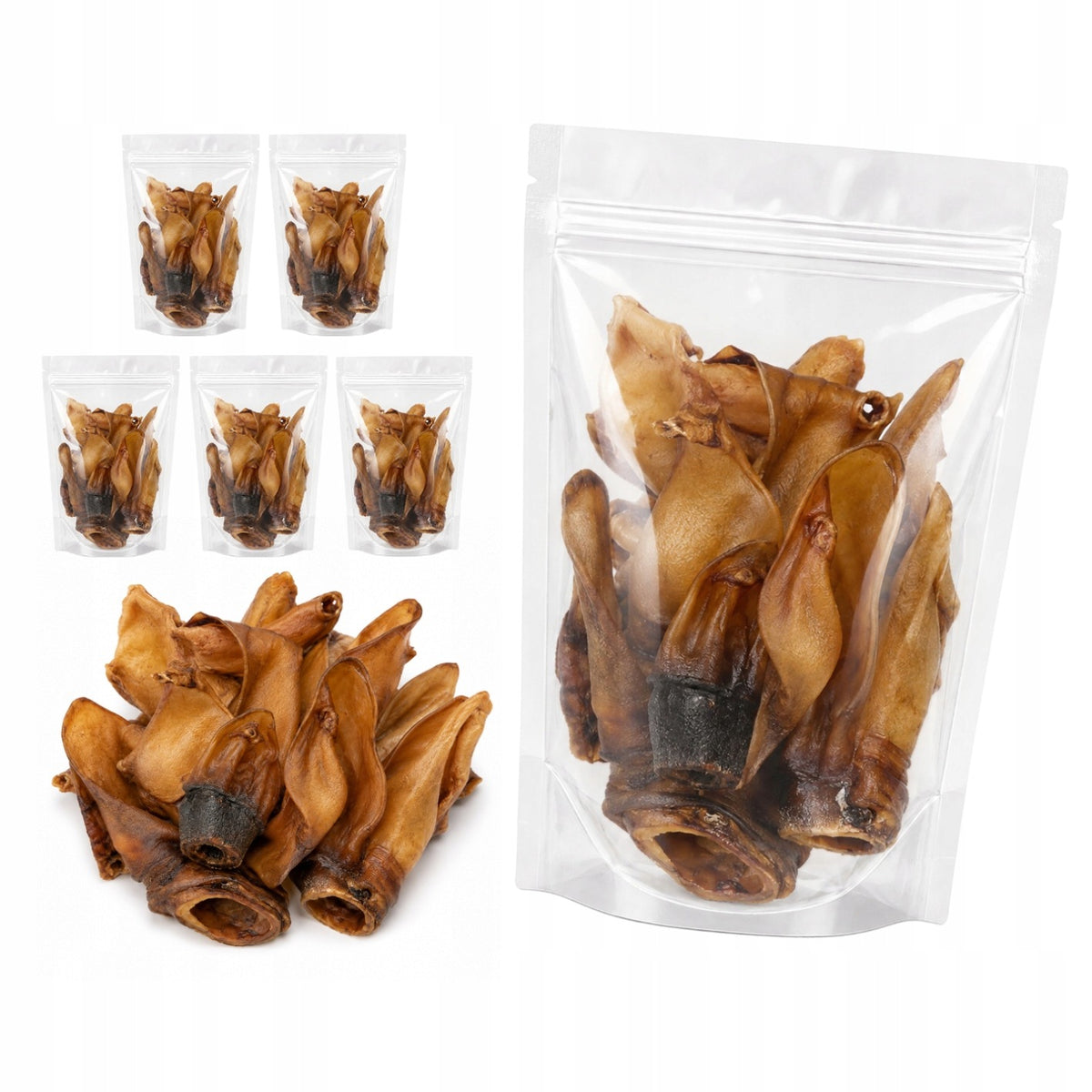 Natural Dog Teether Dried Pork Ear 5x500g 100% Dental