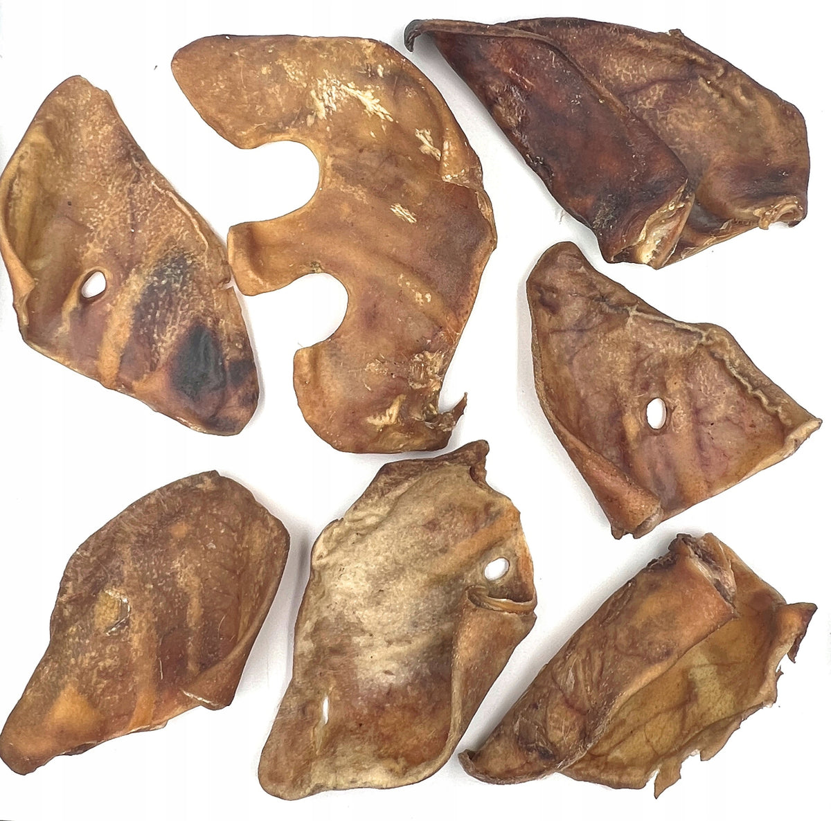 Natural Dog Teethers Dried Pork Ear 10 Pcs Economy Set Brand Animal Food