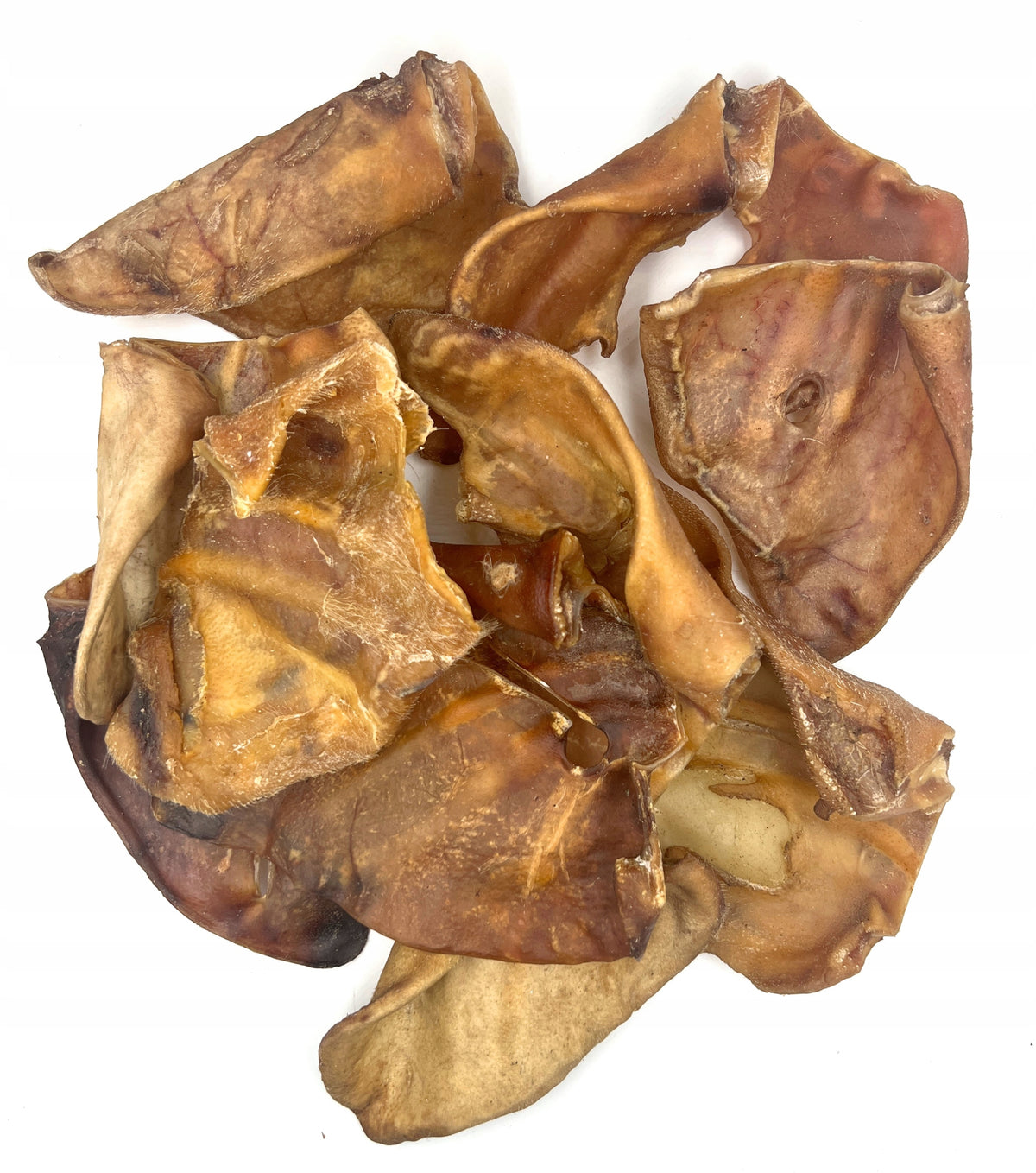 Natural Dog Teethers Dried Pork Ear 10 Pcs Economy Set