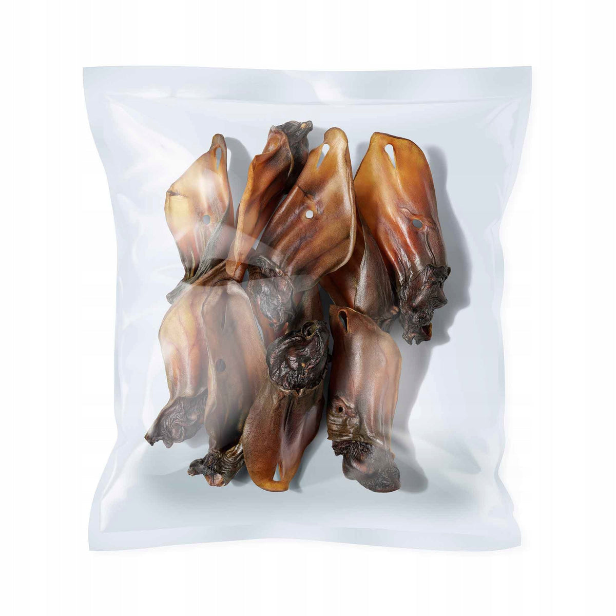 Natural Dried Dog Teether Beef Ear 10 Pack Packaging status original