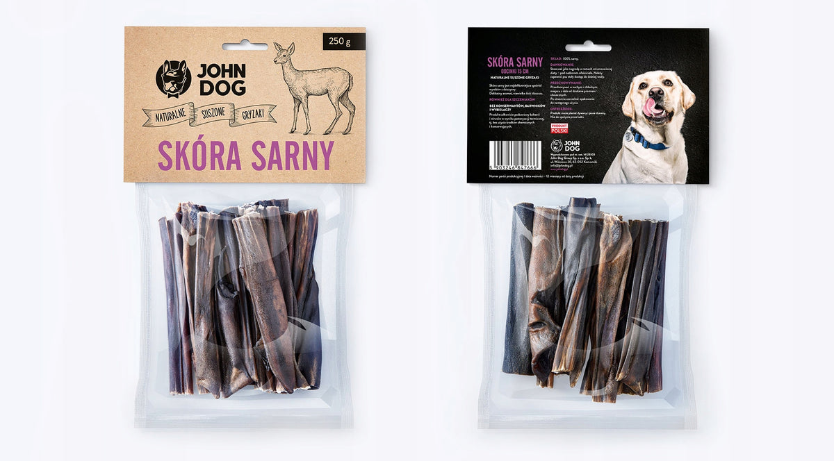 Natural Dried Dog Teether Deer Skin Packaging status original