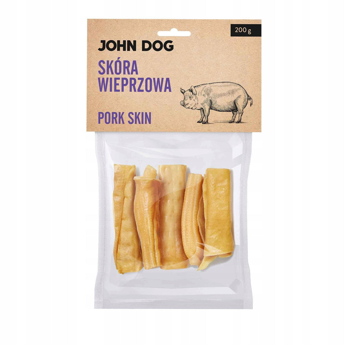 Natural Dried Dog Teether Pork Skin 200 g