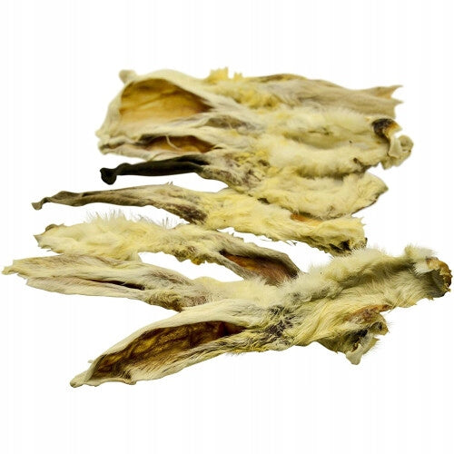 Natural Dried Rabbit Ear Teether With Fur