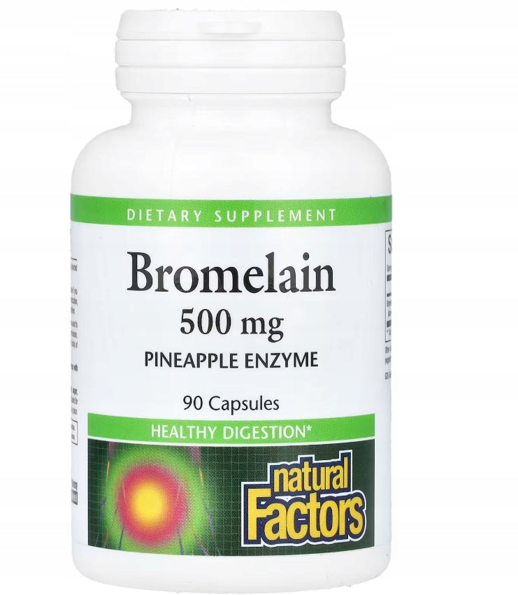 Natural Factor Bromelain 500mg 90 vcaps Pineapple Enzyme Protein Digestion
