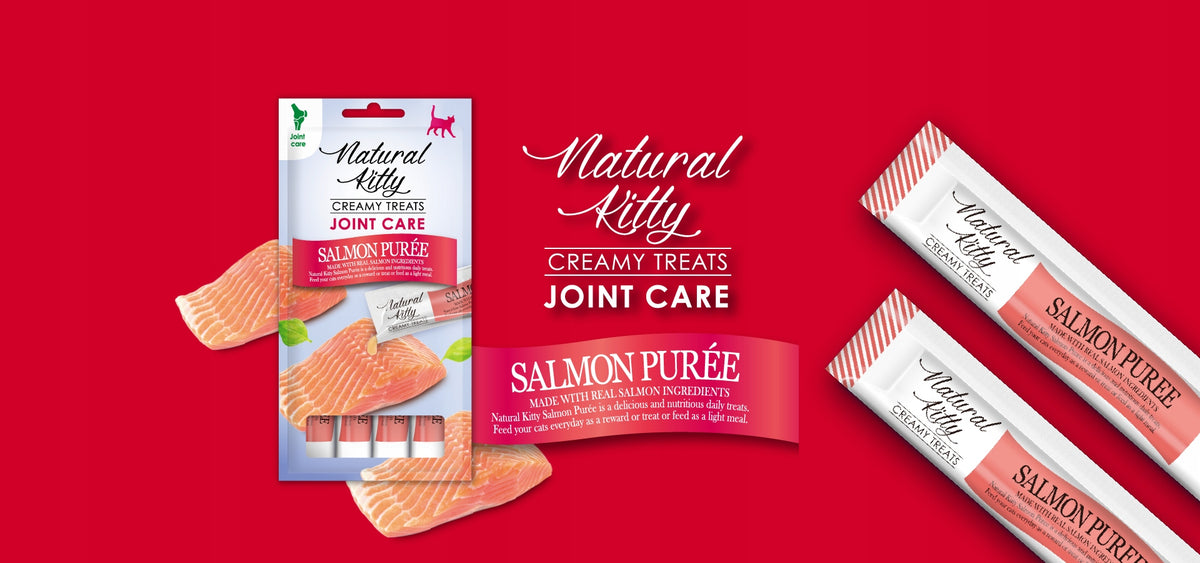 Natural Kitty - Joint Care 4x12g - SALMON - FOR JOINTS - CAT TREAT Manufacturer code KM2019