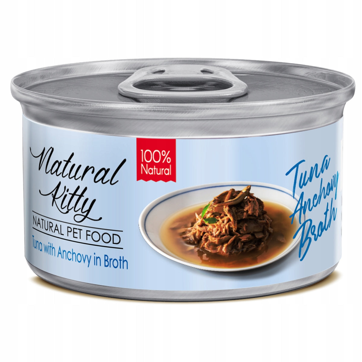 Natural Kitty - Tuna with anchovy in broth 80g - Wet food