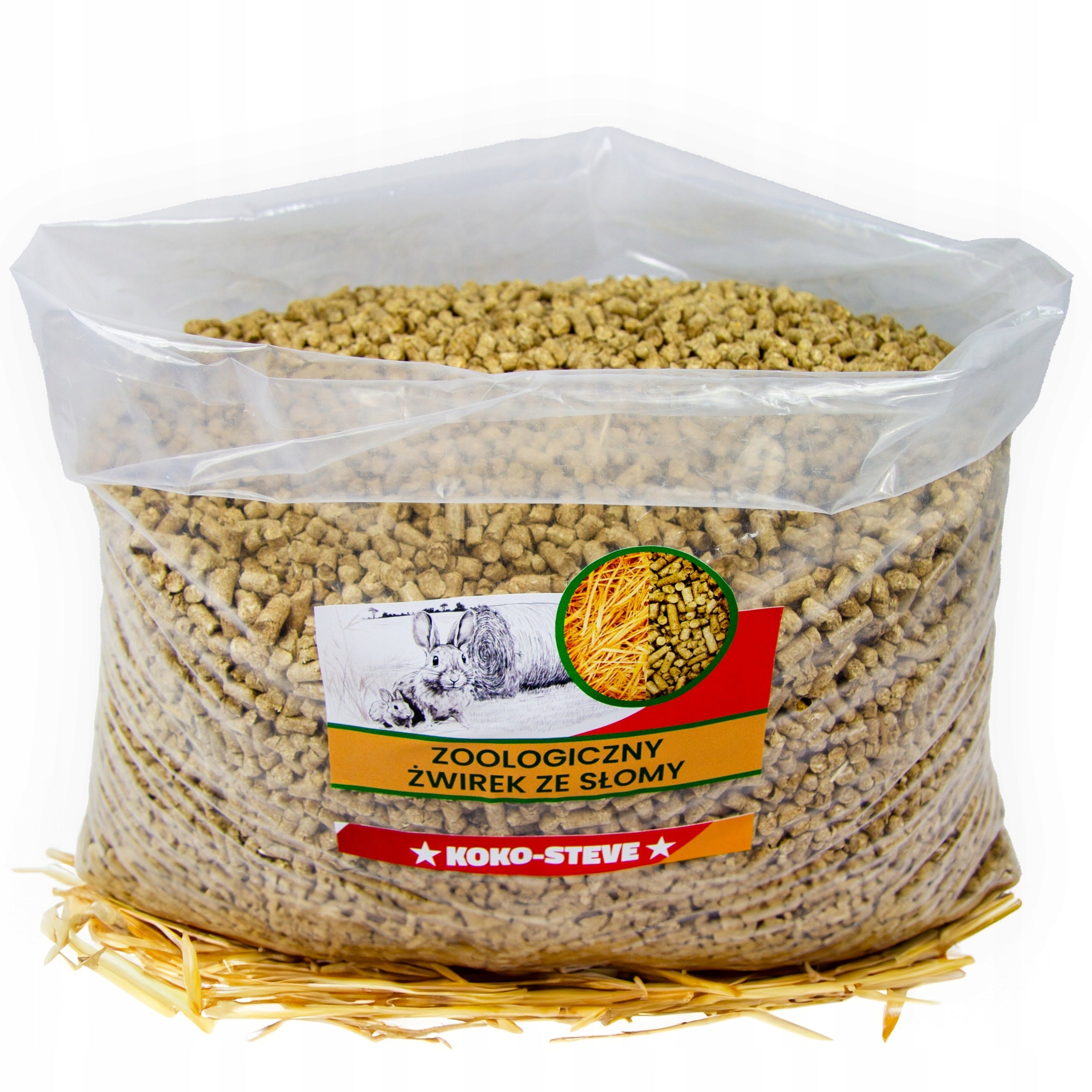 Natural Organic Cat Litter with BIODEGRADABLE STRAW ECO 15kg Trade name Koko Steve