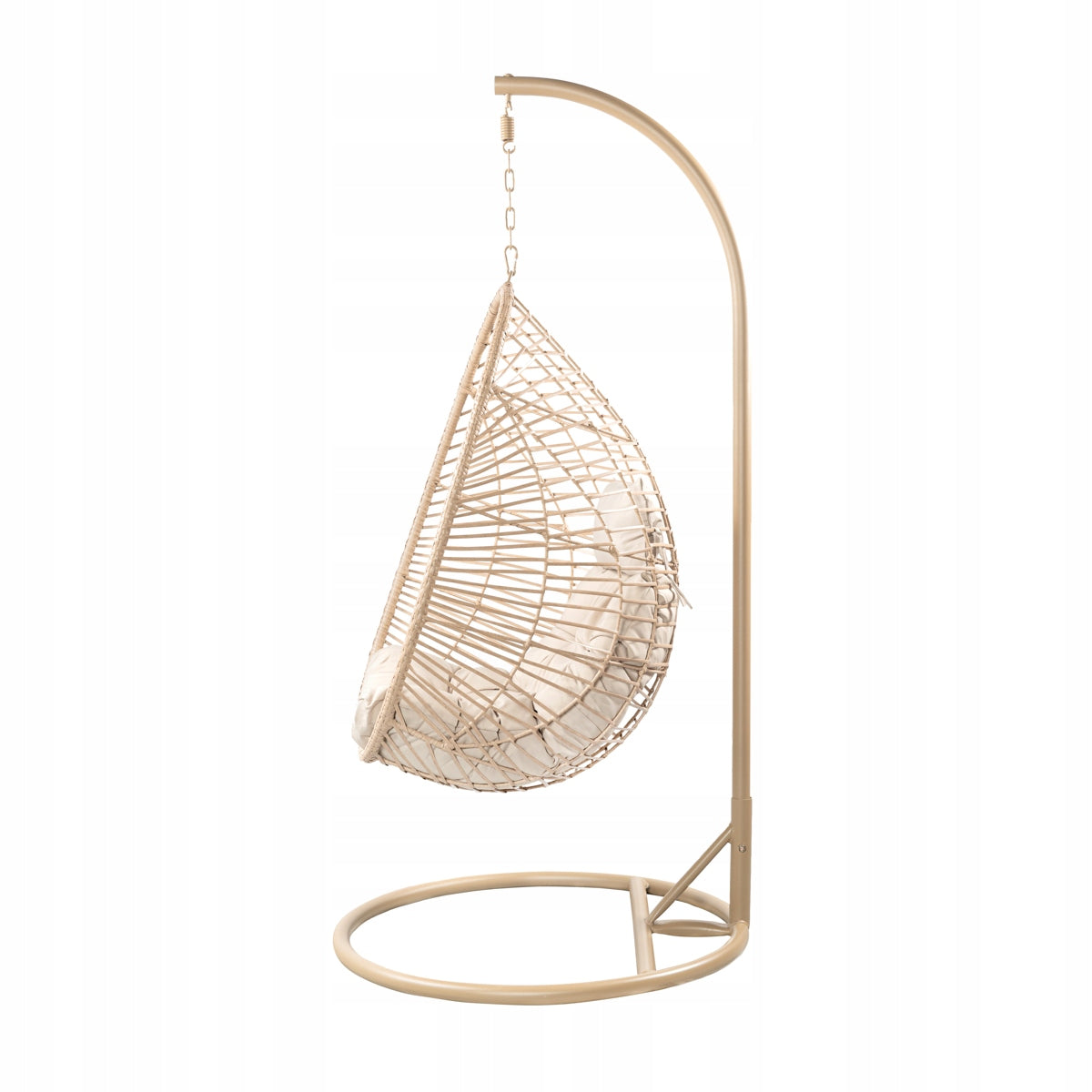 Natural SOLEI swing with pillow 95x95x195 cm HOMLA Kind freestanding