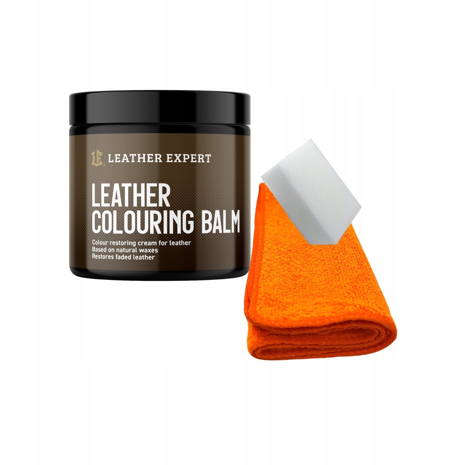 Natural Skin Care Set - Black Lotion, Microfiber and Sponge