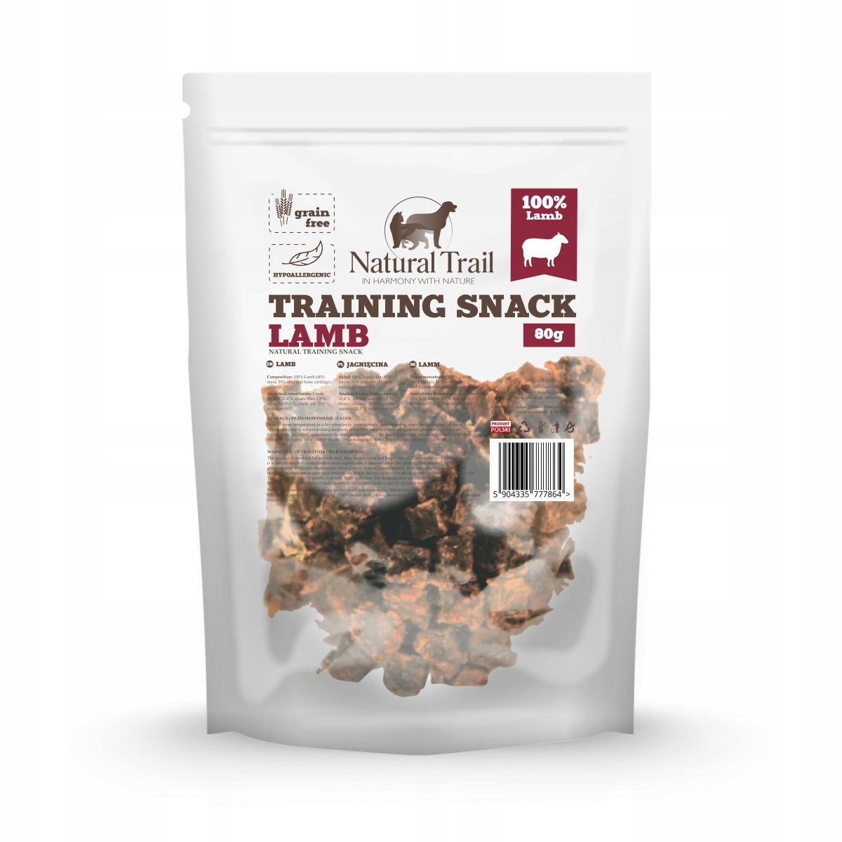 Natural Trail Training Snack Lamb 80g lamb training treat
