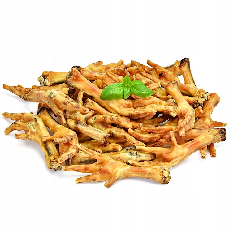 Natural Treat Dog Teether Dried Chicken Paws, Feet Petmex 1kg Flavor chicken