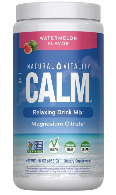Natural Vitality CALM Magnesium Drink (citrate) Powder 453 g Watermelon