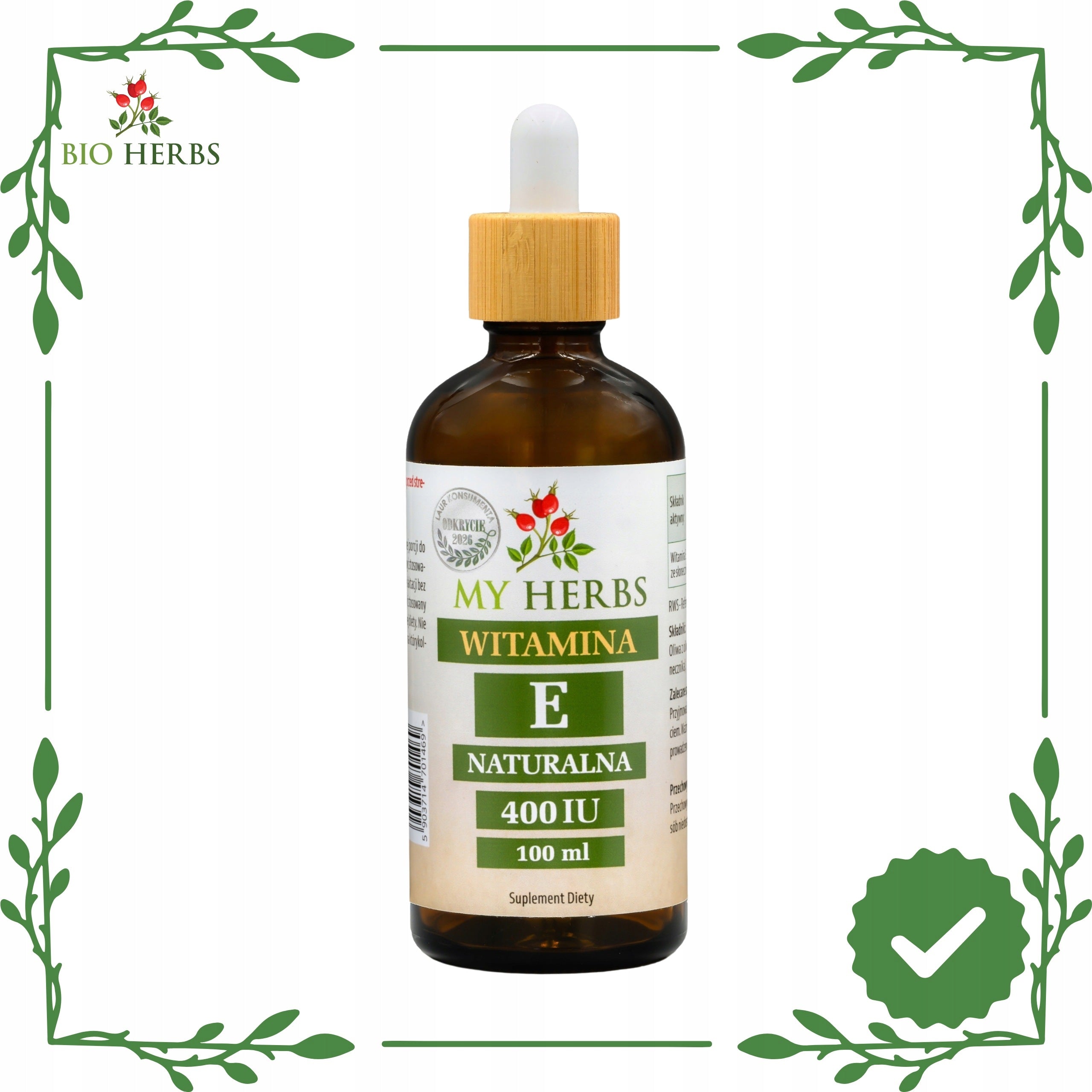 Natural Vitamin E in Oil 400 IU 100 ml Medical device no