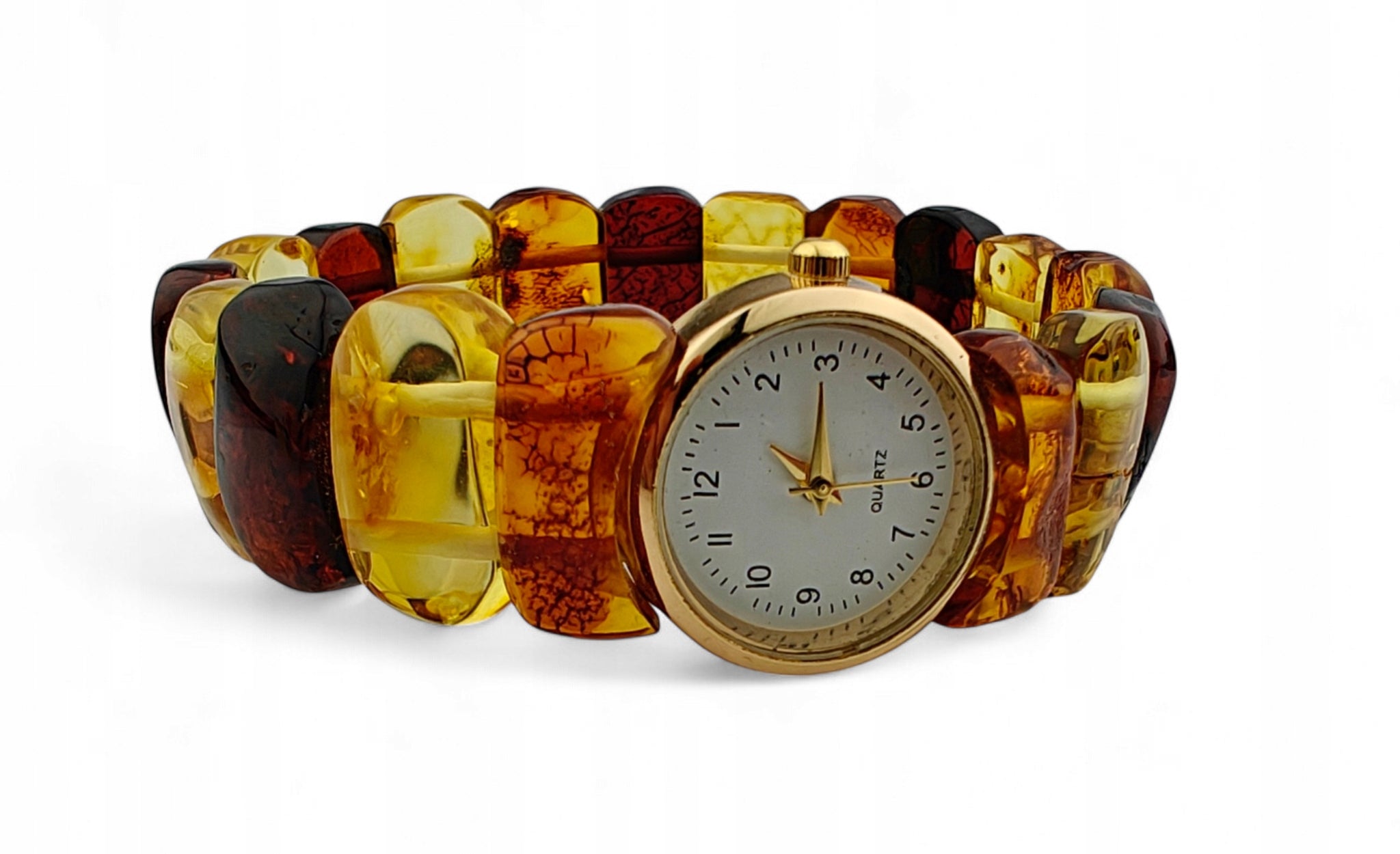 Natural amber watch colorful with bark box certificate Manufacturer code ZNB02