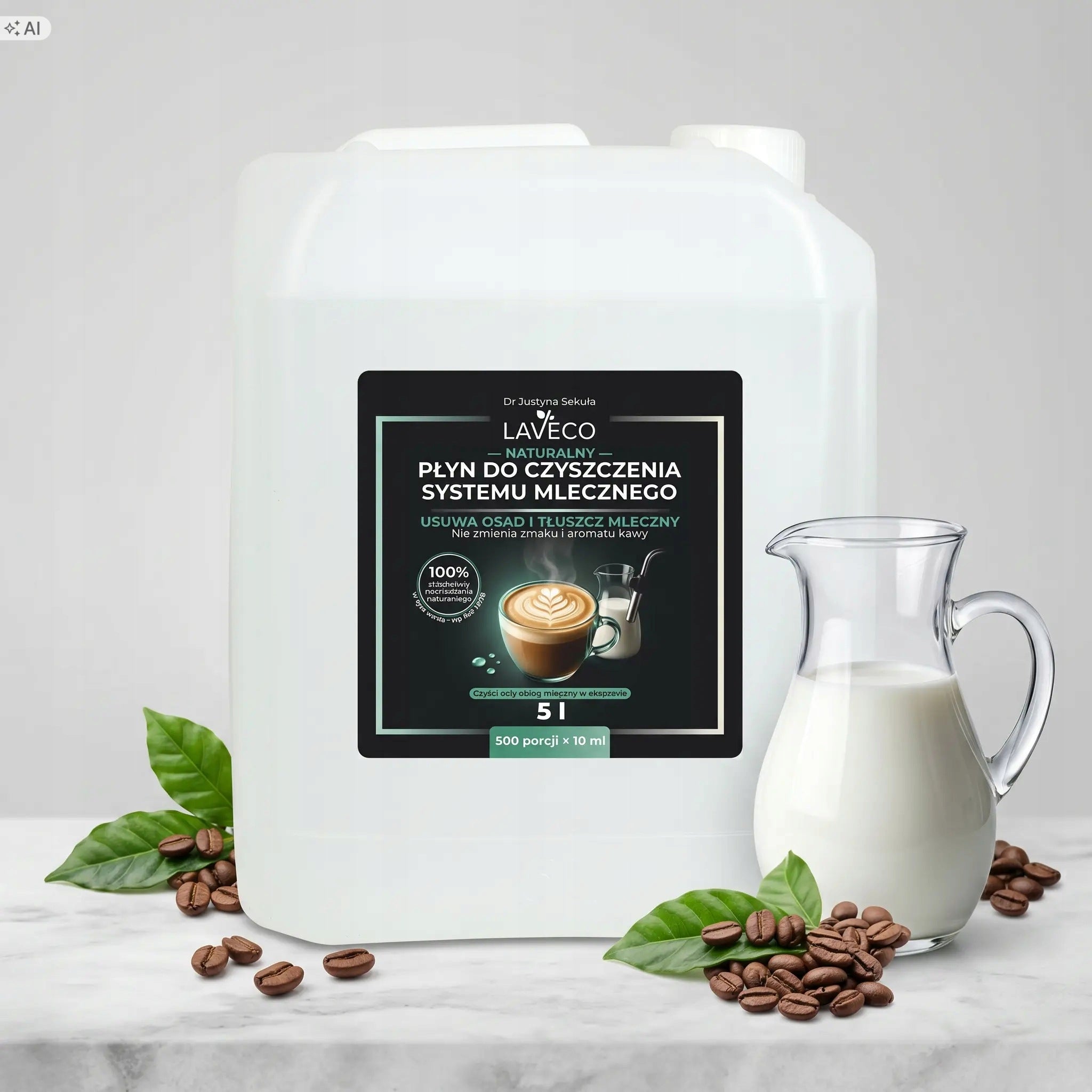 Natural liquid for cleaning the milk system - 5 l - LAVECO