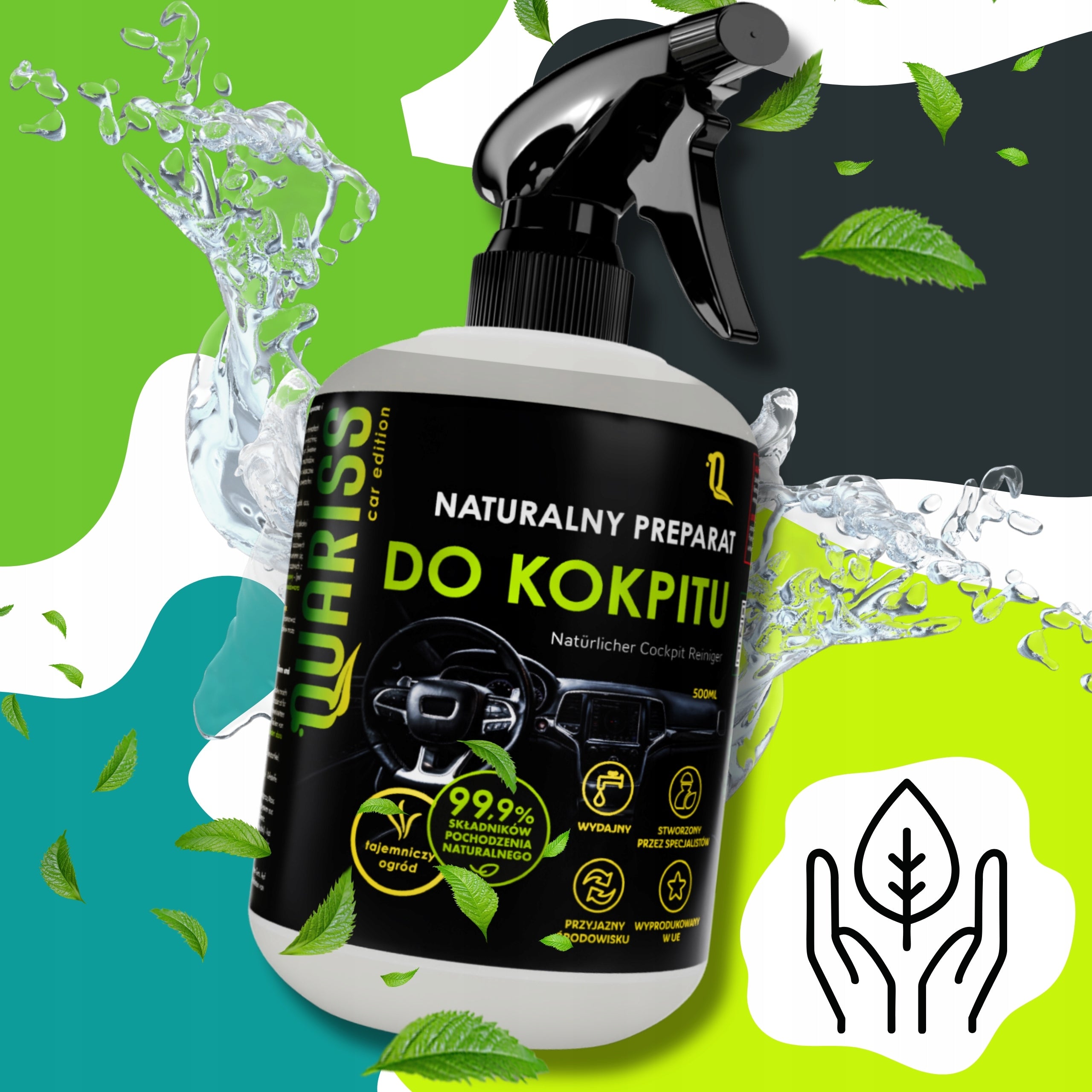 Natural liquid for washing the cockpit and interior of the car eco center 500 ml Packaging status original