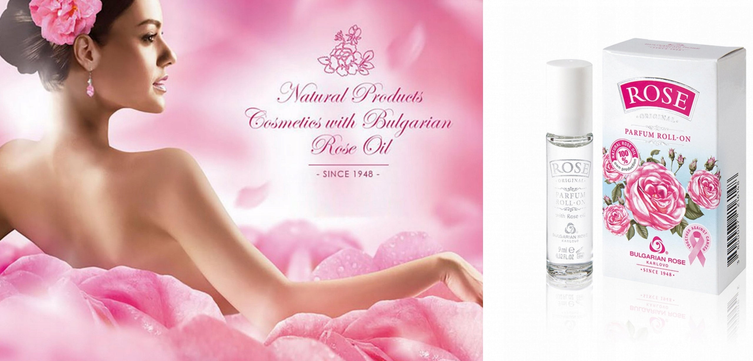 Natural perfume with rose oil Women's roll On Bulgarian Rose 9 ml Manufacturer code Perfumy damskie różane Bulgarian Rose Roll On