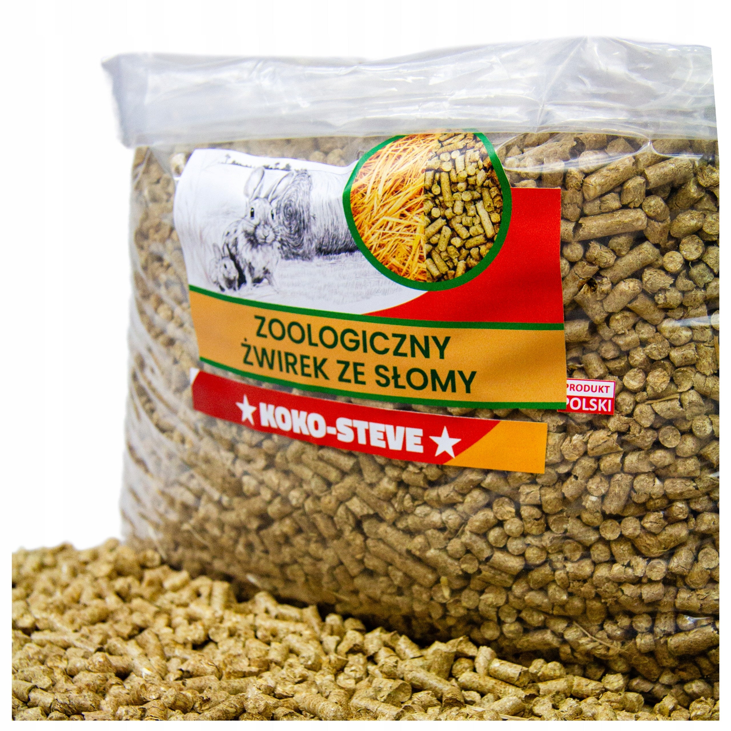 Natural straw litter PELLET granules for rabbit rodent cat 30kg Brand Świateka