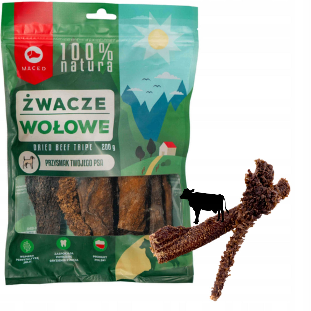 Natural treat, dog teether. Maced Beef Rumens 200g