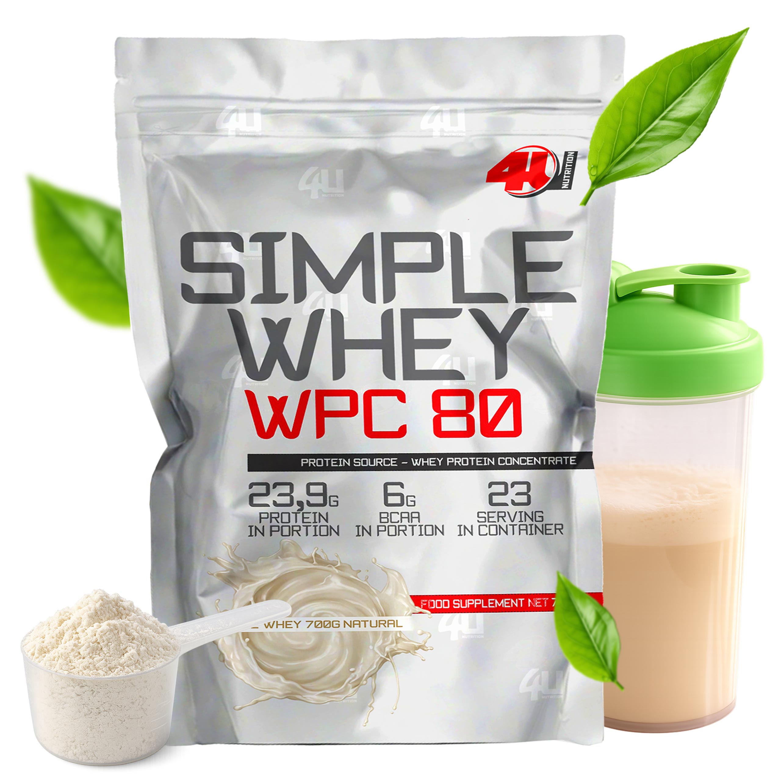 Natural whey protein 2,1KG without sweeteners pure WPC 80% protein Packaging status original