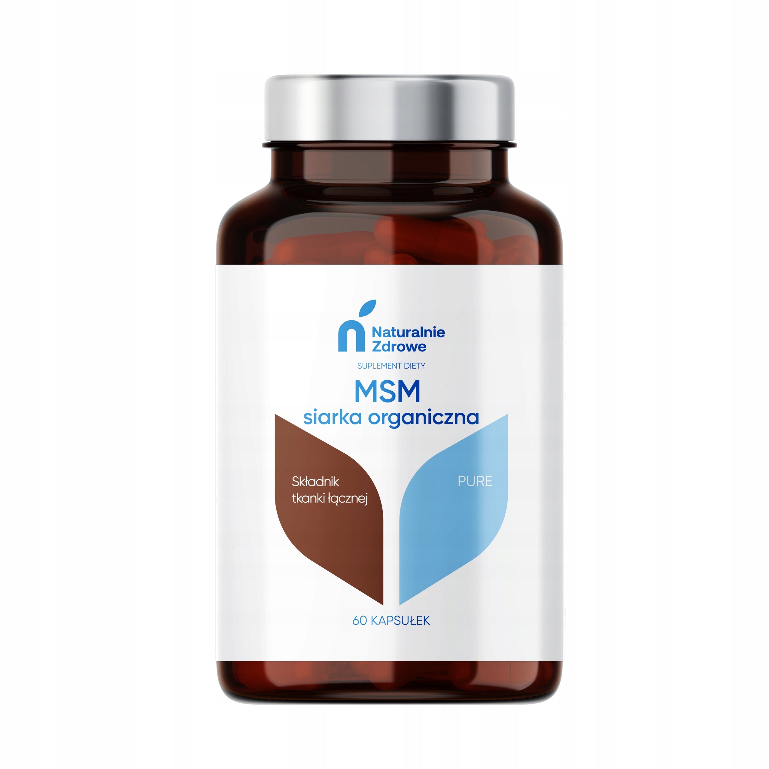 Naturalnie Zdrowe MSM Organic Sulfur For Healthy Joints Bones 700mg 60 kaps
