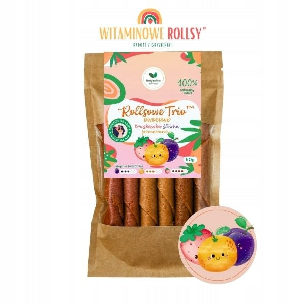 Naturalnie Zdrowi Trio fruit rolls three flavors fruit 50 g