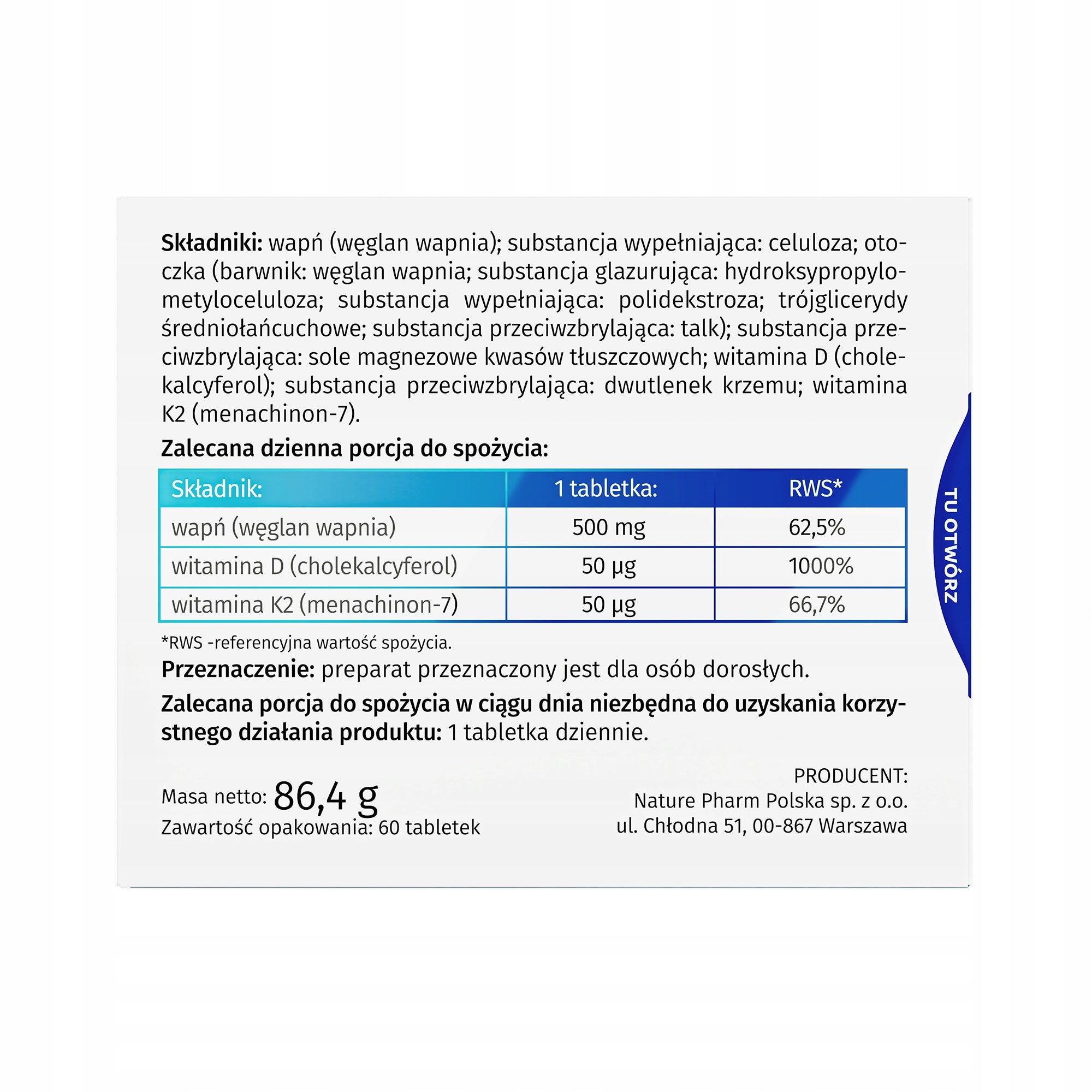 Nature Pharm Calciuminum Osteo 60 tablet Form tablets
