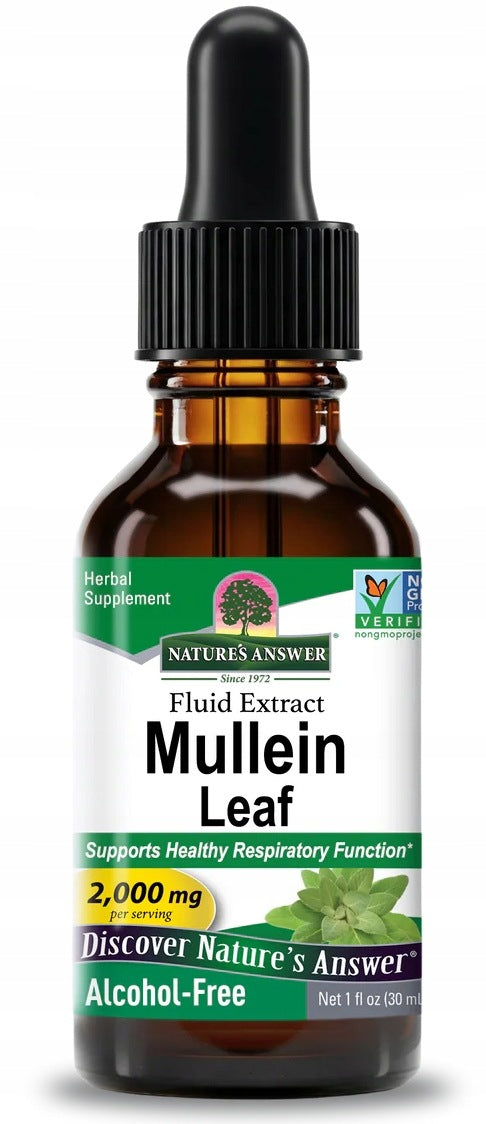 Nature's Answer Mullein Leaf Without Alcohol 30 ml Mullein Extract 1:1