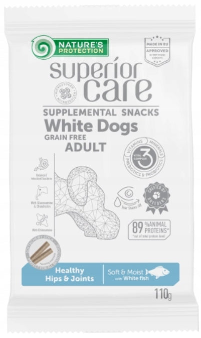 Nature's Protection Hips & Joints white dog treat WHITE FISH 110g
