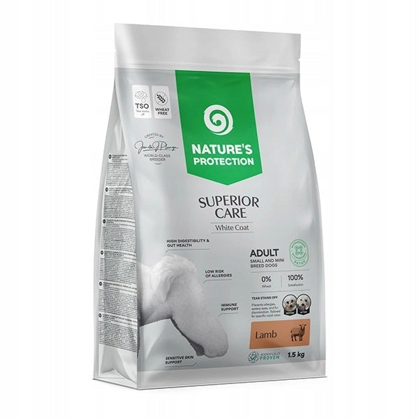 Nature's Protection White Small Breed Dog Food - Lamb Formula - 1.5kg