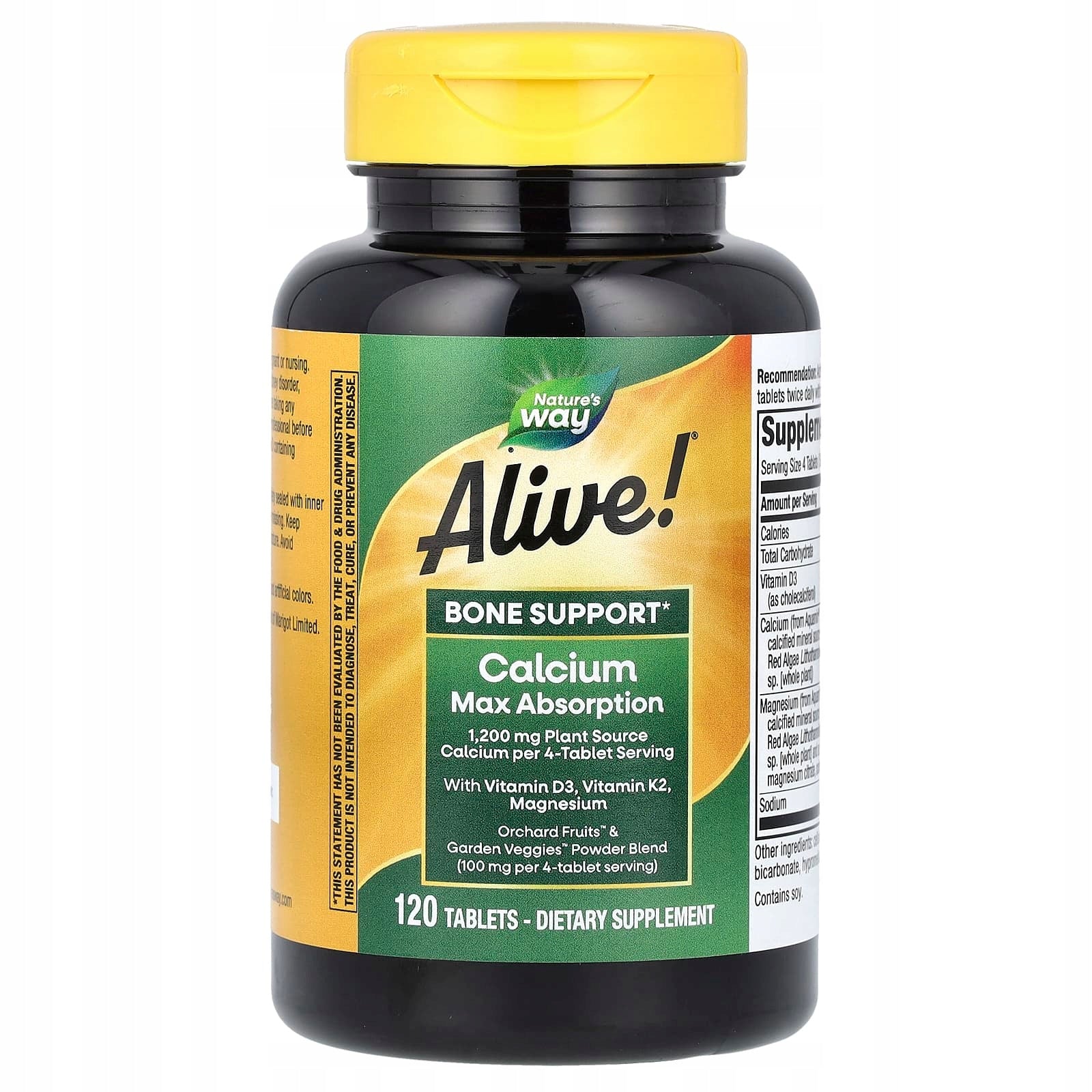 Nature's Way, Alive! Calcium with maximum absorption, 120 tablets Manufacturer code 033674158395