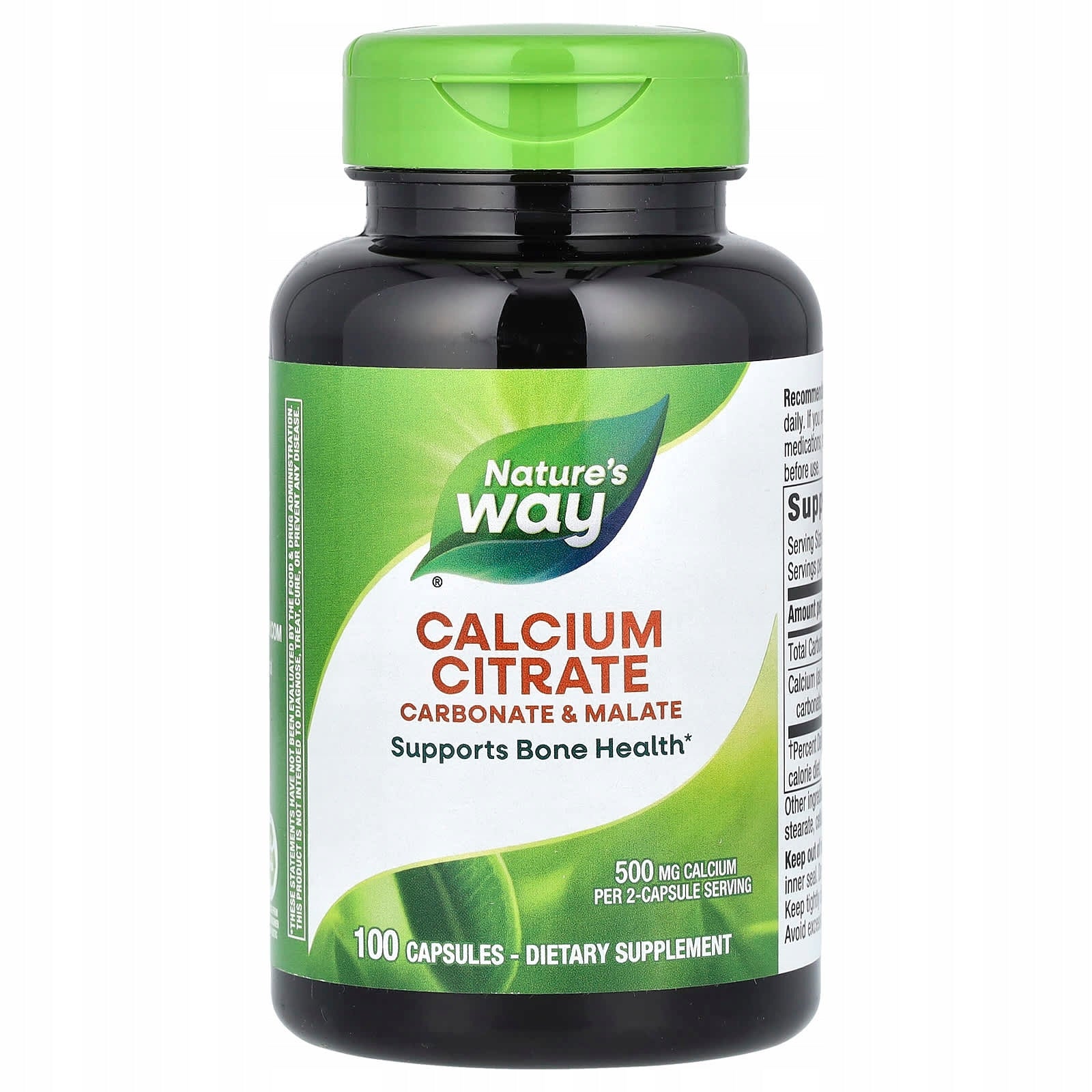 Nature's Way, Calcium Citrate, 500 mg, 100 capsules (250 mg per capsule)